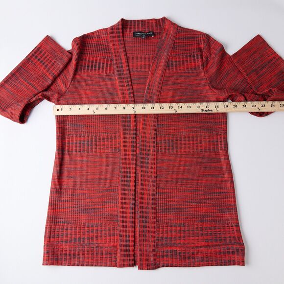 Jones New York Womens M Open Front Cardigan Sweater Artsy Lagenlook Art Teacher - Picture 3 of 9